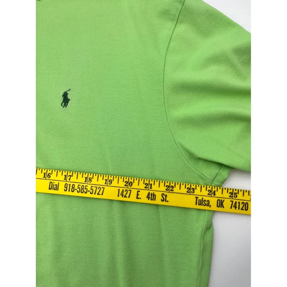POLO RALPH LAUREN Polo Shirt Mens XL Green Short Sleeve Pique Pony 100% Cotton